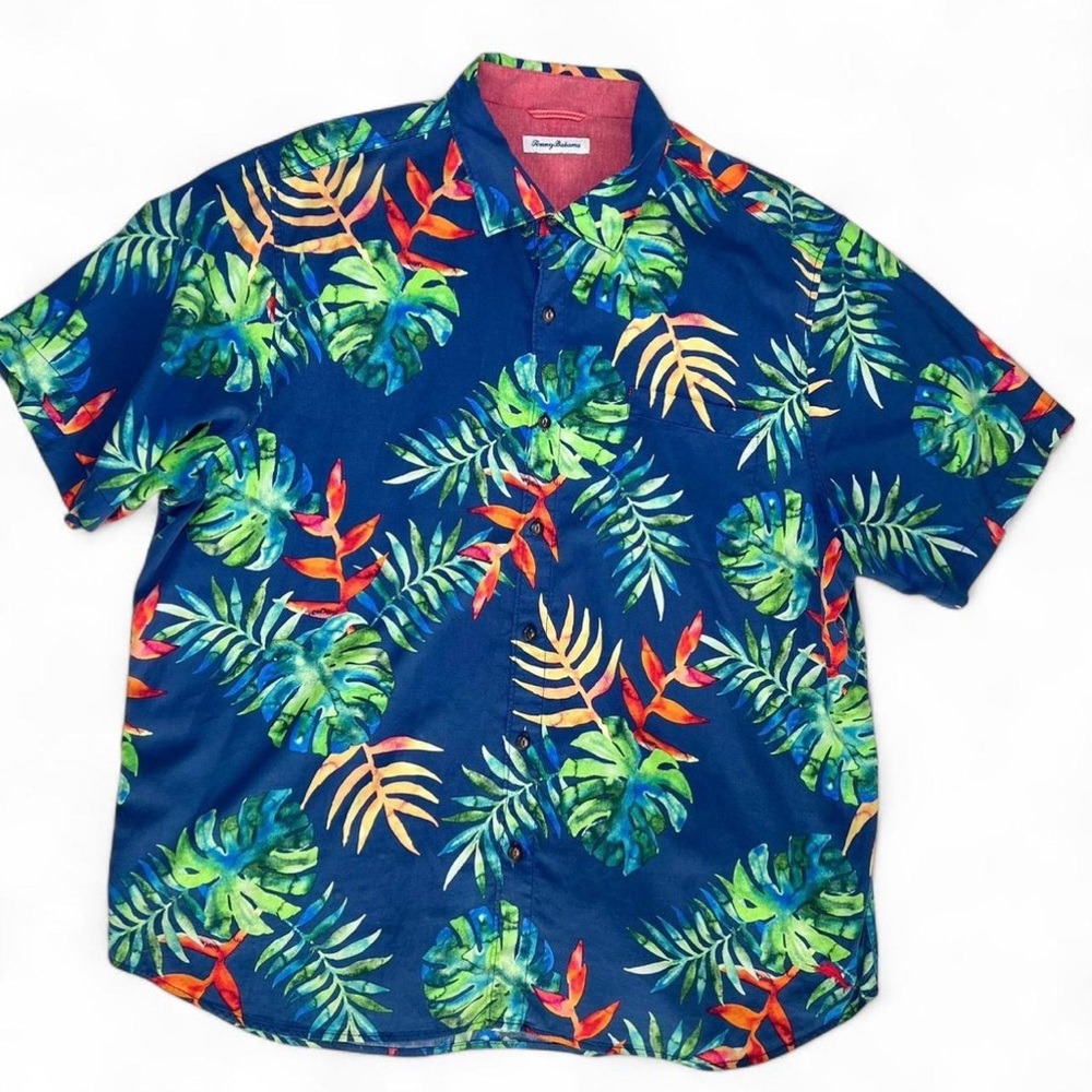 Tommy Bahama Men's Blue Tropical Shirt